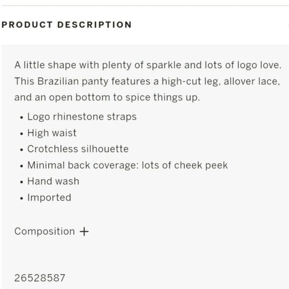 Victoria's secret very sexy shine strap bombshell Brazilian crotchless panty - Picture 5 of 9